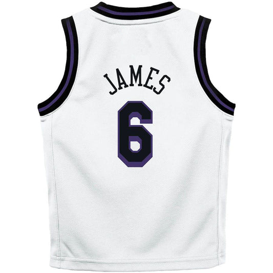 LA.Lakers #6 LeBron James Preschool 2022-23 Replica Jersey City Edition White Stitched American Basketball Jersey