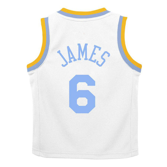 LA.Lakers #6 LeBron James Preschool 2022-23 Swingman Jersey White Classic Edition Stitched American Basketball Jersey