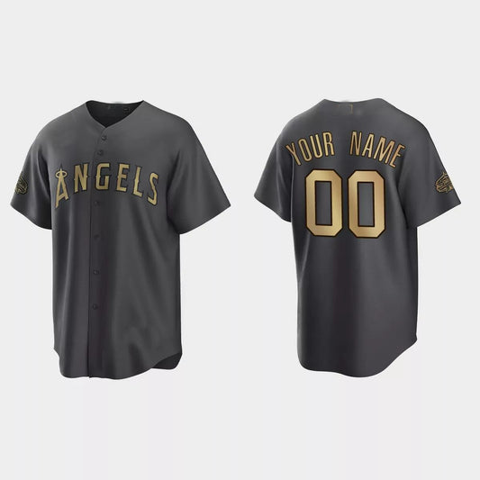 Custom Los Angeles Angels 2022 All-Star Game Replica Jersey – Charcoal Stitched Baseball Jerseys