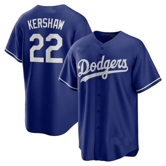 Los Angeles Dodgers #22 Clayton Kershaw Royal Alternate Replica Player Name Jersey Baseball Jerseys