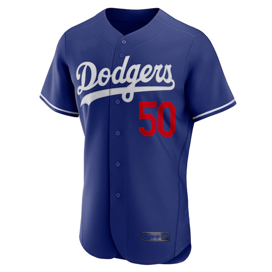 Los Angeles Dodgers #50 Mookie Betts Royal Alternate Authentic Player Jersey Baseball Jerseys