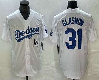 Los Angeles Dodgers #31 Tyler Glasnow White Stitched Cool Base Jersey Baseball Jersey