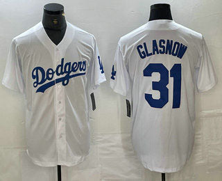 Los Angeles Dodgers #31 Tyler Glasnow White Stitched Cool Base Jerseys Baseball Jersey