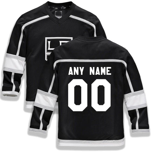 Custom LA.Kings Fanatics Branded Home Replica  Black Stitched American Hockey Jerseys