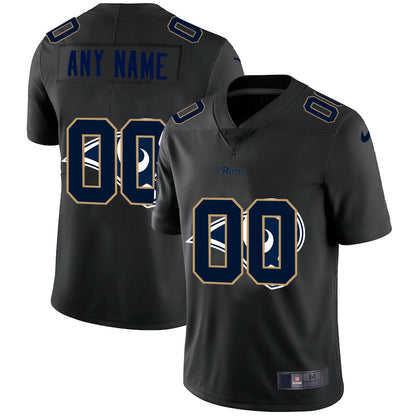 Custom LA.Rams Team Logo Dual Overlap Limited Jersey Black American Stitched Jersey Football Jerseys