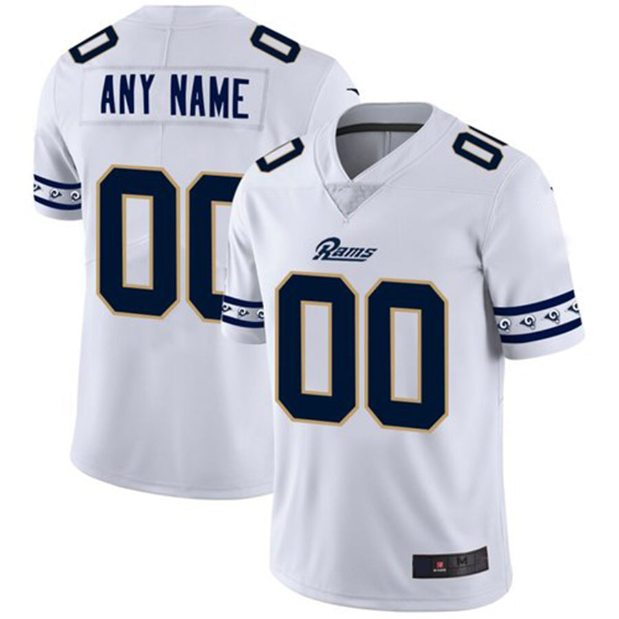 Custom LA.Rams White Team Logo Vapor Limited Jersey American Stitched Jersey Football Jerseys