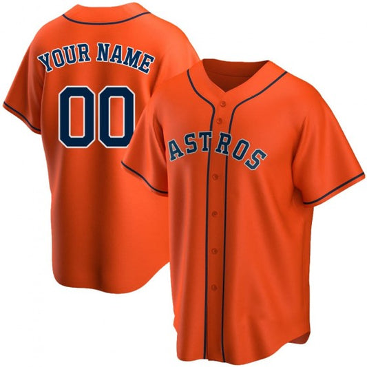 Custom Houston Astros Baseball Jerseys Orange Stitched Jerseys