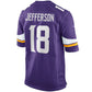 MN.Vikings #18 Justin Jefferson Purple Player Game Jersey Stitched American Football Jerseys