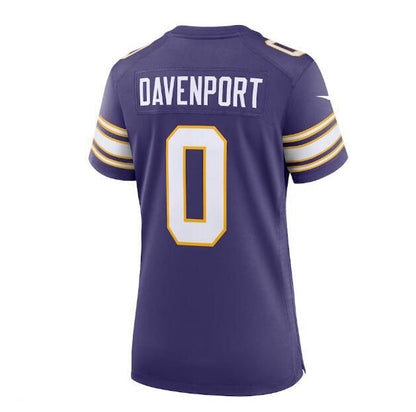 MN.Vikings #0 Marcus Davenport Classic Player Game Jersey - Purple Stitched American Football Jerseys