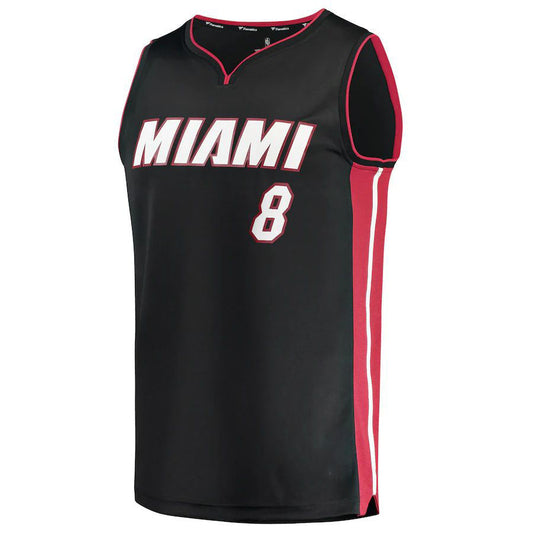 M.Heat #8 Markieff Morris Fanatics Branded  2021-22 Fast Break Replica Jersey Icon Edition Black Stitched American Basketball Jersey