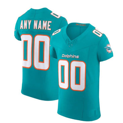 Custom M.Dolphins Aqua Vapor F.U.S.E. Elite Jersey American Stitched Football Jerseys