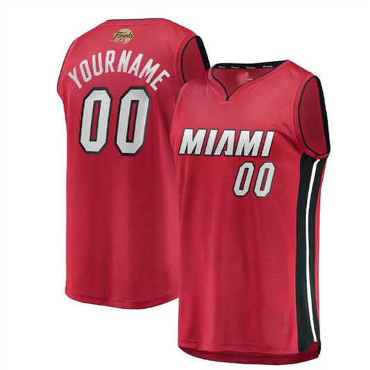 Custom M.Heat Fanatics Branded 2023 Finals Fast Break Custom Jersey - Statement Edition - Red Stitched Basketball Jersey