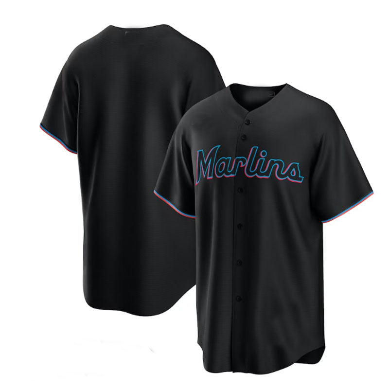 Miami Marlins Black Alternate Replica Team Jersey Baseball Jerseys