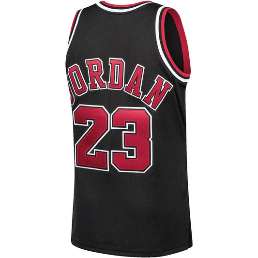 C.Bulls #23 Michael Jordan Mitchell & Ness 1997-98 Hardwood Classics Authentic Player Jersey Black Stitched American Basketball Jersey