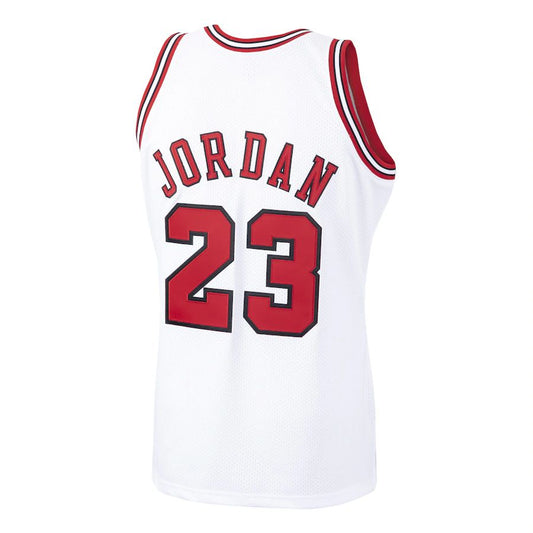 C.Bulls #23 Michael Jordan Mitchell & Ness 1997-98 Hardwood Classics Authentic Player Jersey White Stitched American Basketball Jersey