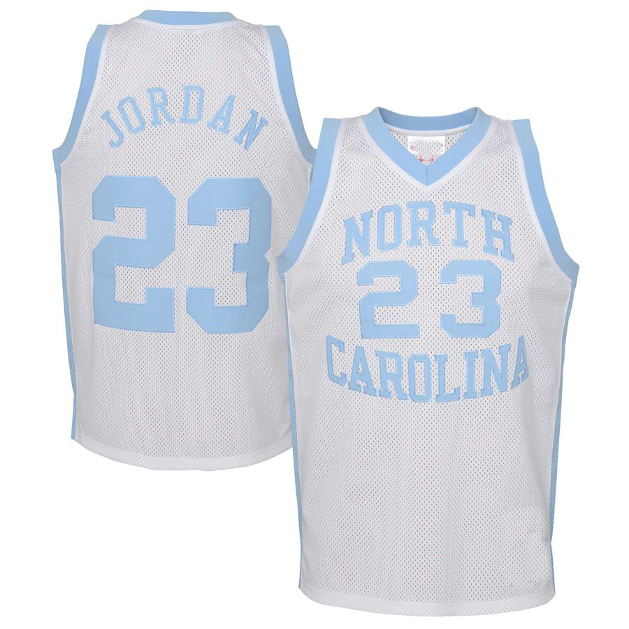 N.Carolina Tar Heels #23 Michael Jordan Mitchell & Ness 1983-84 Authentic Retired Player Jersey White Stitched American College Jerseys