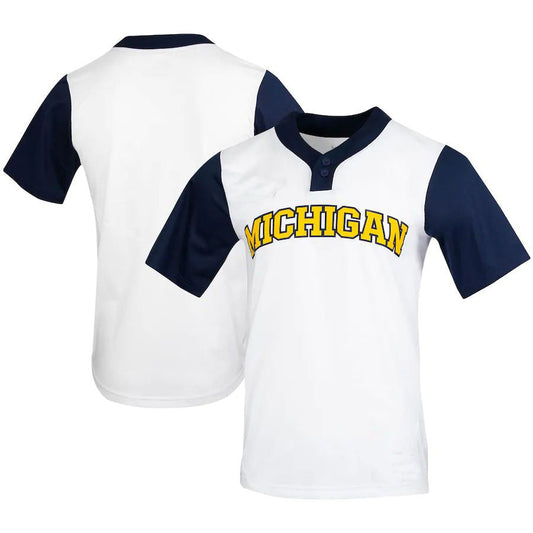 M.Wolverines Replica Softball Jersey White Stitched American College Jerseys