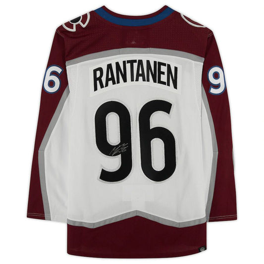 C.Avalanche #96 Mikko Rantanen Fanatics Authentic Autographed  Burgundy Stitched American Hockey Jerseys