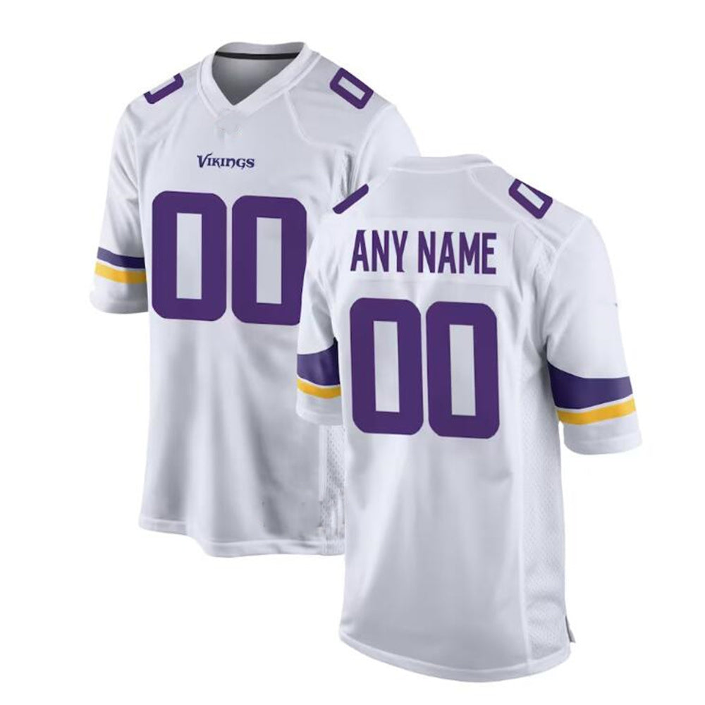 Custom MN.Vikings White Game Jersey Stitched Jerseys American Football Jerseys