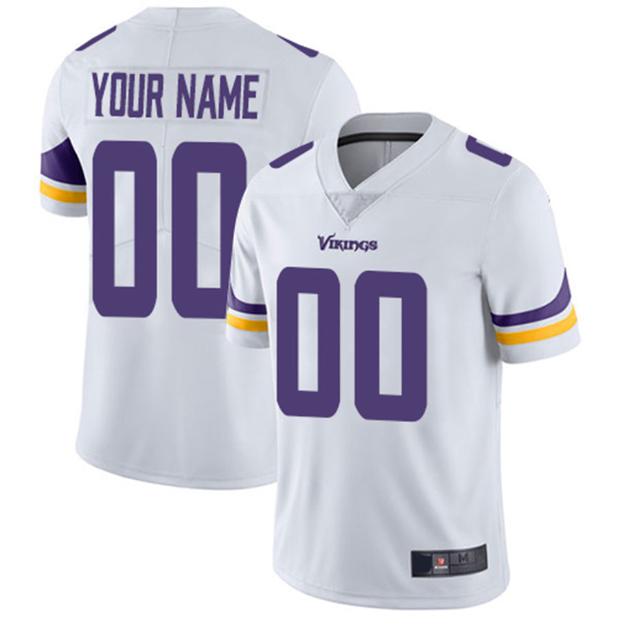 Custom MN.Vikings Road White Vapor Untouchable Limited Jersey Stitched Jerseys American Football Jerseys