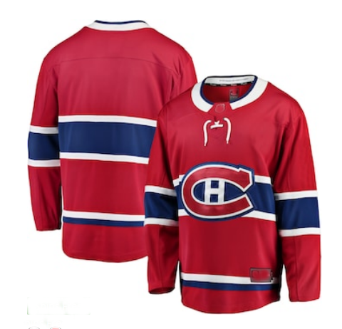 M.Canadiens Fanatics Branded Breakaway Home Jersey Red Stitched American Hockey Jerseys