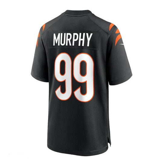 C.Bengals #99 Myles Murphy 2023 Draft First Round Pick Game Jersey - Black Stitched American Football Jerseys