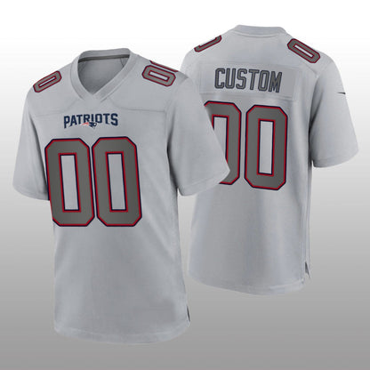 Football Jerseys NE.Patriots Custom Gray Atmosphere Game Jersey American Stitched Jerseys