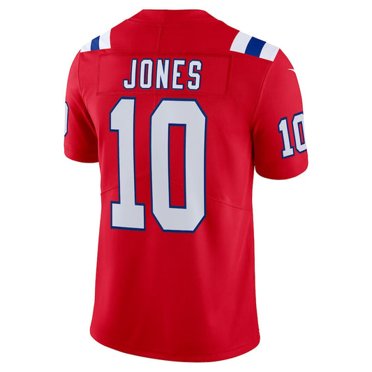 NE.Patriots #10 Mac Jones Red Vapor Limited Jersey Stitched American Football Jerseys