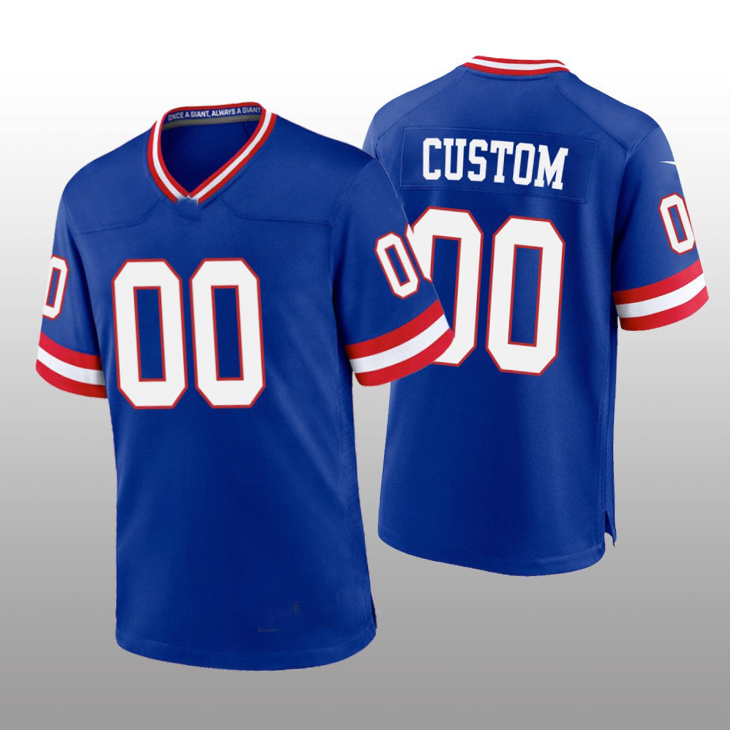 Football Jerseys Custom NY.Giants 2022 Royal Classic Game Jersey American Stitched Jerseys