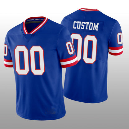 Football Jerseys Custom NY.Giants 2022 Royal Classic Vapor Limited Jersey American Stitched Jerseys