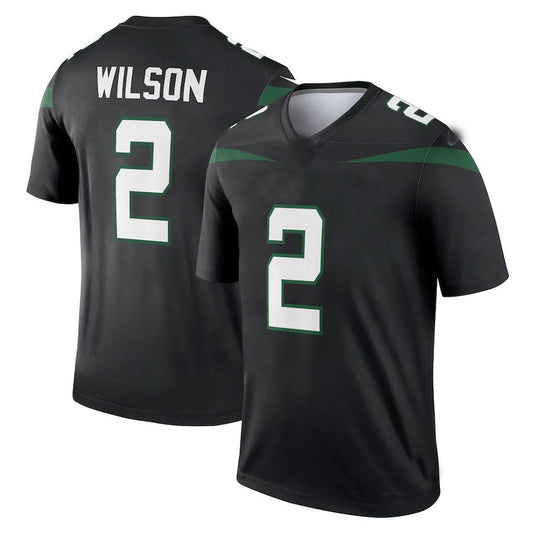 NY.Jets #2 Zach Wilson Black Legend Jersey Stitched American Football Jerseys