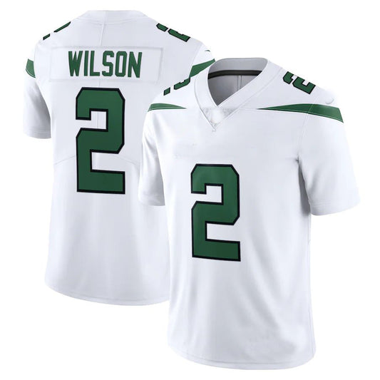 NY.Jets #2 Zach Wilson Spotlight White Vapor Limited Jersey Stitched American Football Jerseys