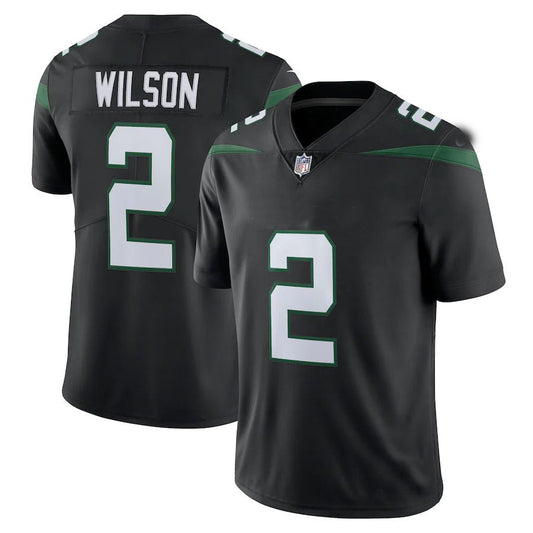 NY.Jets #2 Zach Wilson Stealth Black Vapor Limited Jersey Stitched American Football Jerseys