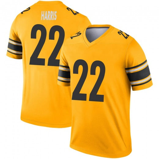 P.Steelers #22 Najee Harris Gold American Embroidery Jerseys Football Jerseys