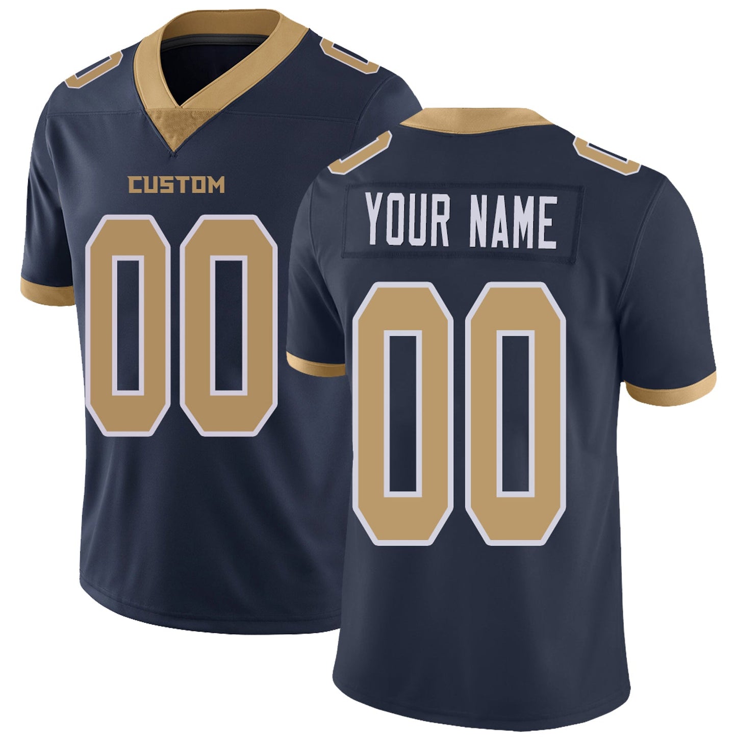 Custom LA.Rams Football Jerseys Team Player or Personalized Design Your Own Name for Men's Women's Youth Jerseys Navy