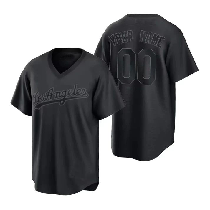 Custom Los Angeles Dodgers New 2022 All Black Stitched Jersey Baseball Jerseys