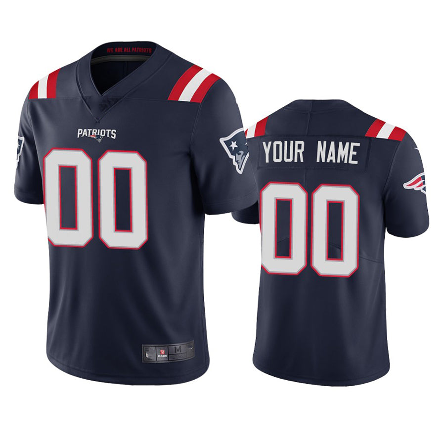 Custom NE.Patriots Navy 2020 Vapor Limited Jersey Stitched American Football Jerseys