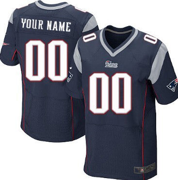 NE.Patriots Customized Blue Elite Jersey Stitched Football Jerseys