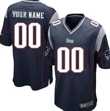 NE.Patriots Customized Blue Game Jersey Stitched Football Jerseys