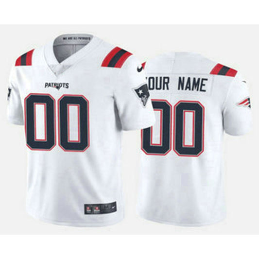 Custom NE.Patriots New White Vapor Untouchable Stitched Limited Jersey Stitched American Football Jerseys