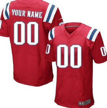 NE.Patriots Customized Red Elite Jersey Stitched Football Jerseys