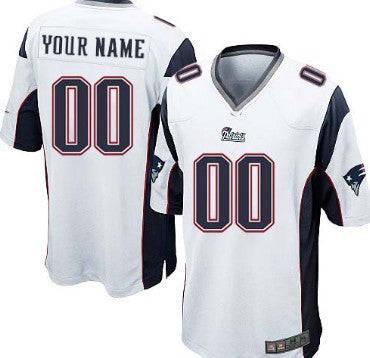 NE.Patriots Customized White Game Jersey Football Jerseys