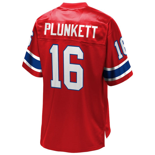 NE.Patriots #16 Jim Plunkett Pro Line Red Retired Player Jersey Stitched American Football Jerseys