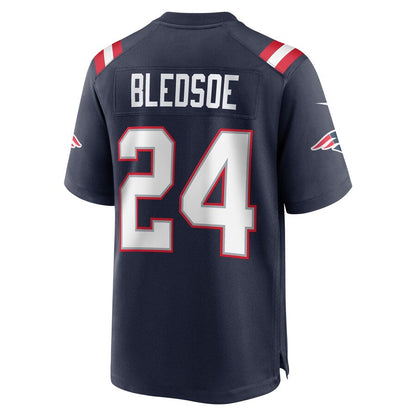 NE.Patriots #24 Joshuah Bledsoe Navy Game Player Jersey Stitched American Football Jerseys