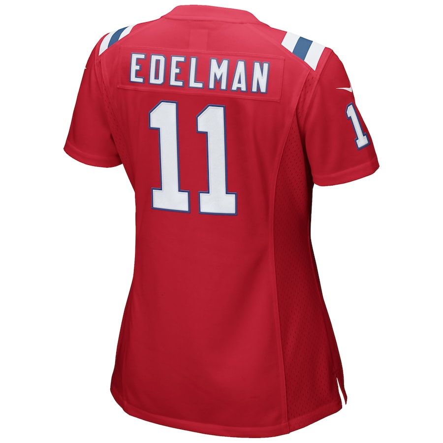 NE.Patriots #11 Julian Edelman  Red Alternate Game Jersey Stitched American Football Jerseys