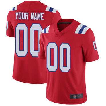 NE.Patriots Red Customized Vapor Untouchable Player Limited Jersey Stitched Football Jerseys