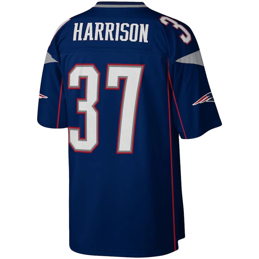 NE.Patriots #37 Rodney Harrison Mitchell & Ness Navy Legacy Replica Jersey Stitched American Football Jerseys