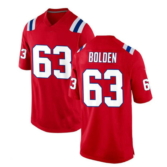 NE.Patriots #63 Isaiah Bolden Alternate Jersey - Red Stitched American Football Jerseys