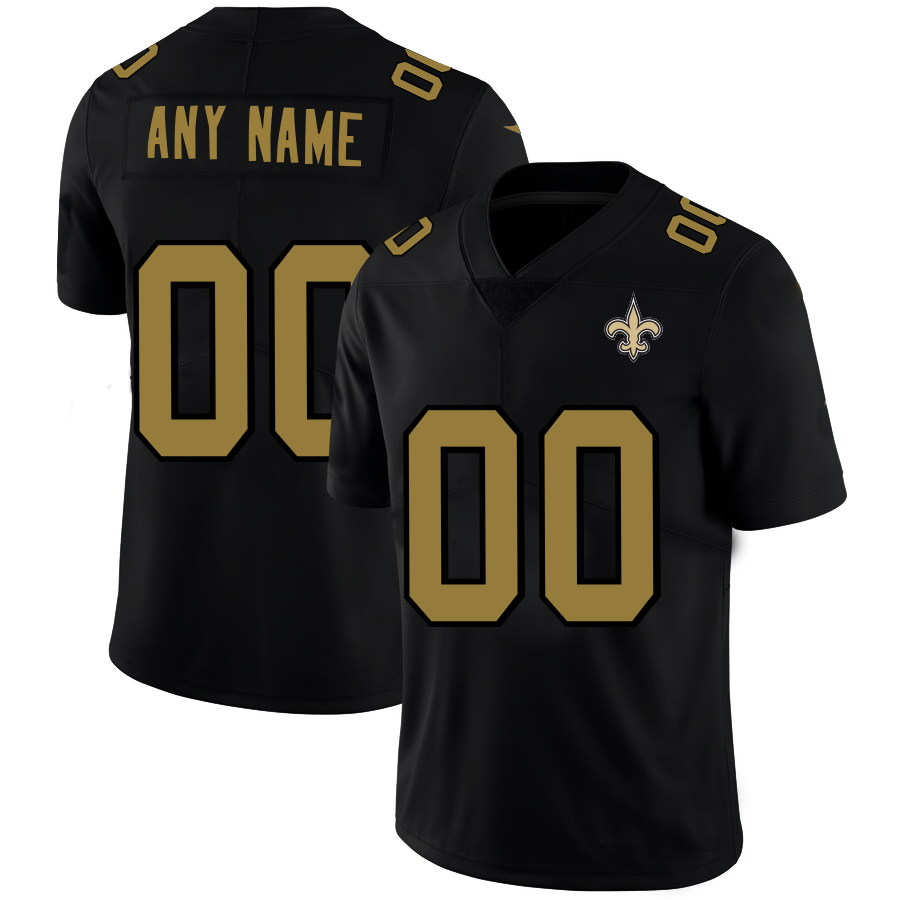 Custom NO.Saints Football Jerseys Black American Stitched Name And Number Size S to 6XL Christmas Birthday Gift