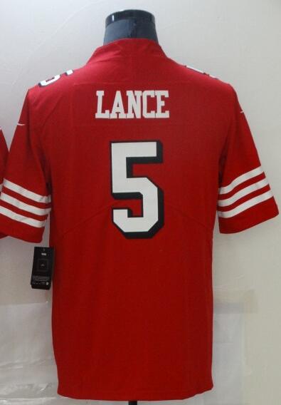 Men's #5 Trey Lance SF.49ers Limited Stitched Jerseys